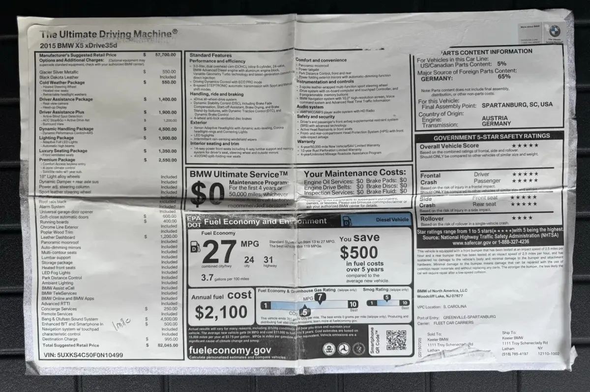 2015 BMW X5 xDrive35d — photo 8