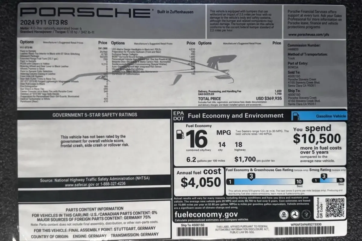 2024 Porsche 911 GT3 RS Weissach — PTS Auratium Green — photo 8