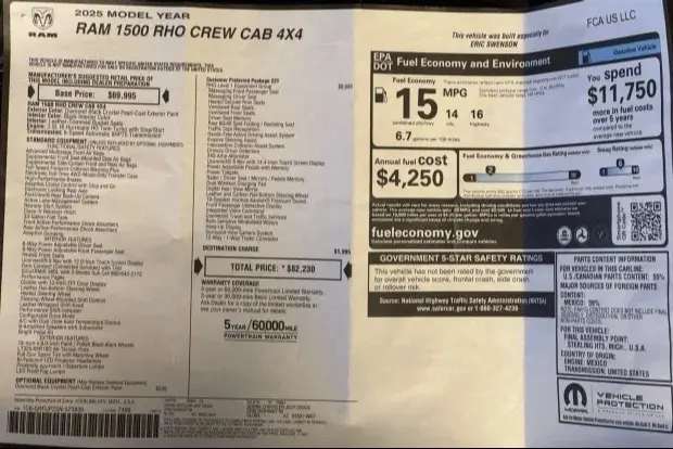 2025 Ram 1500 RHO — 678 Miles — photo 8