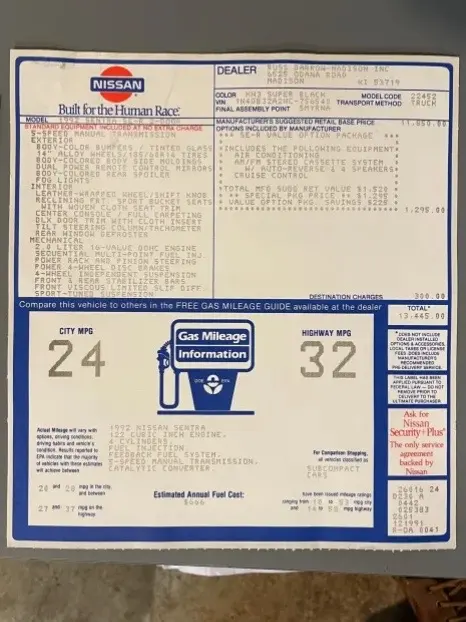 1992 Nissan Sentra SE-R — 445 Miles — photo 8