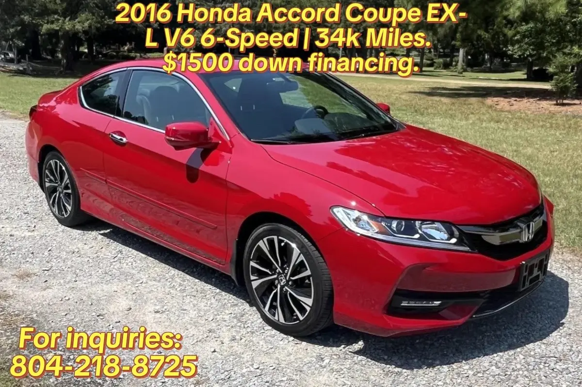 2016 Honda Accord Coupe EX-L V6 — 34k Miles