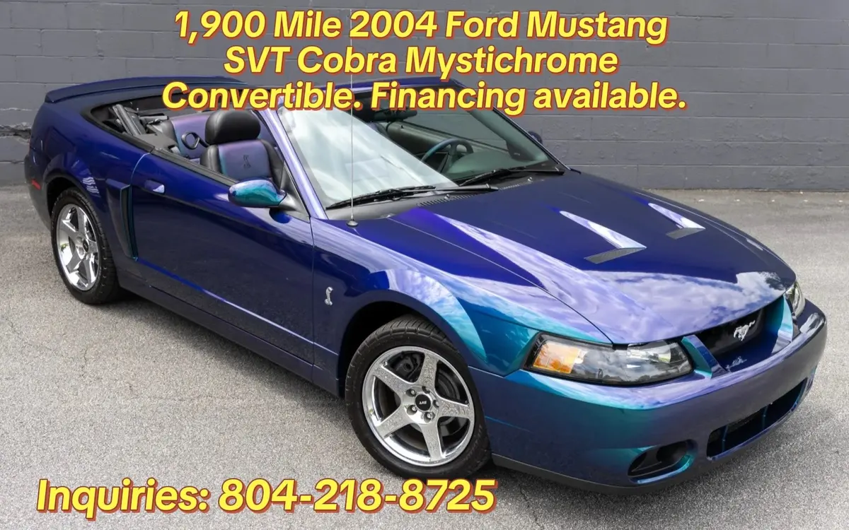 1,900 Mile 2004 Ford Mustang SVT Cobra Mystichrome Convertible